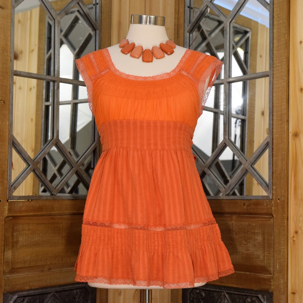 Free People Coral Sleeveless top